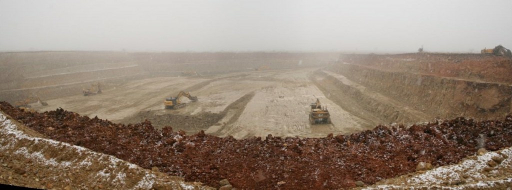 Το προς επέκταση ορυχείο στη φάση εκσκαφής